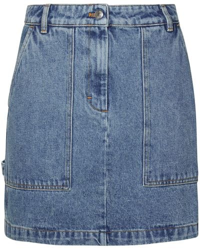 Maison Kitsuné Light Denim Miniskirt - Blue