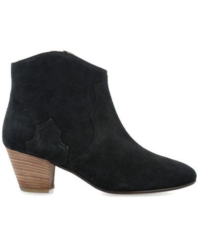 Isabel Marant Block Heel Ankle Boots - Black