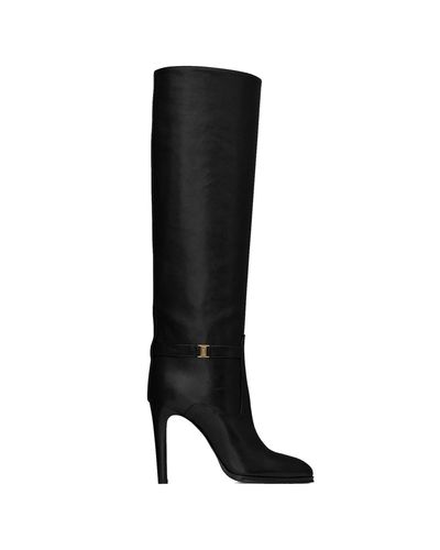 Saint Laurent Diane 100 Boots - Black