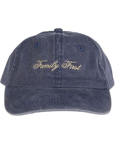 FAMILY FIRST Washed Baseball Hat - Blue