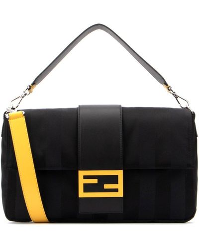 Fendi Baguette Large Shoulder Bag - Black