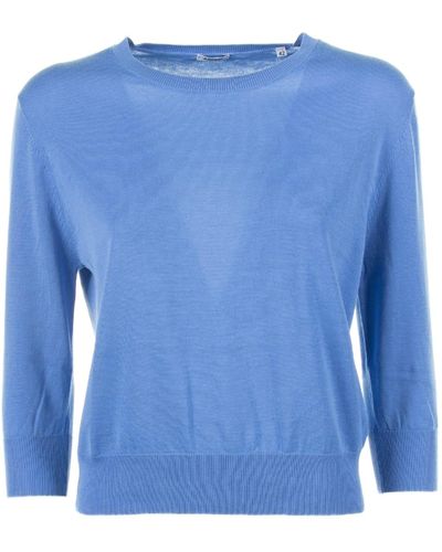 Aspesi Light Shirt With 3/4 Sleeves - Blue