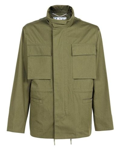 Off-White c/o Virgil Abloh Arrow Field Cotton Jacket - Green