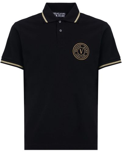 Versace Jeans Couture V-emblem Polo Shirt - Black