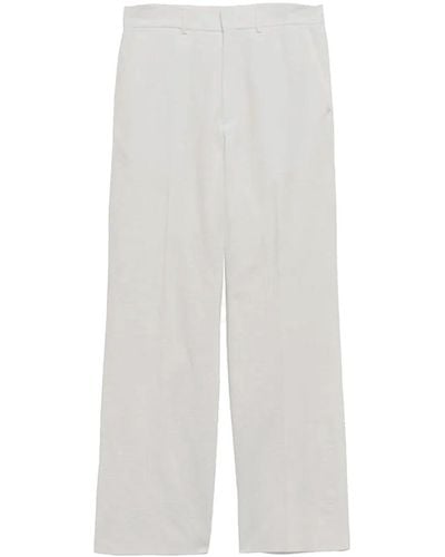 Casablanca Casablaca Cotton Wide-Leg Pants - White