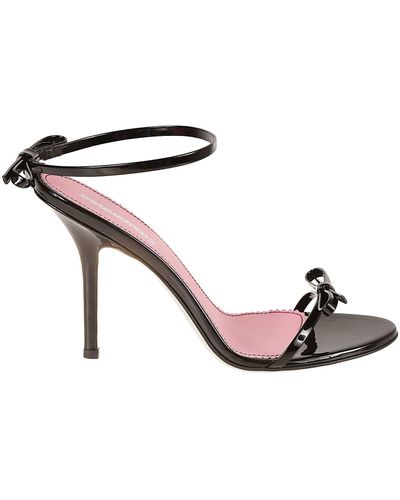 DSquared² 100mm Bow Leather Sandals - Black