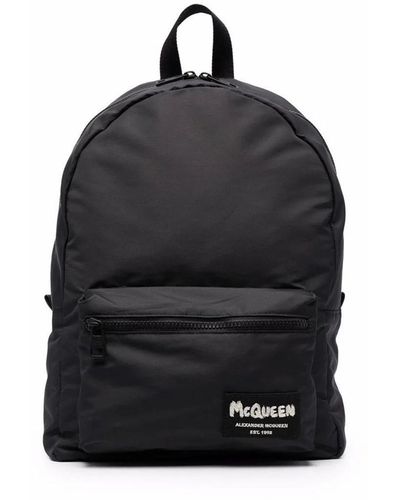 Alexander McQueen Logo Backpack - Black