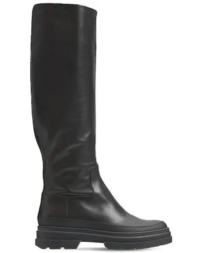 Max Mara Beryl Leather Boots - Black