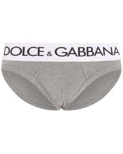 Dolce & Gabbana Elasticated Logo Waist Briefs - Gray