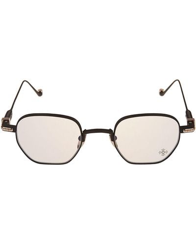 Chrome Hearts Round Clear Lens Glasses - Natural