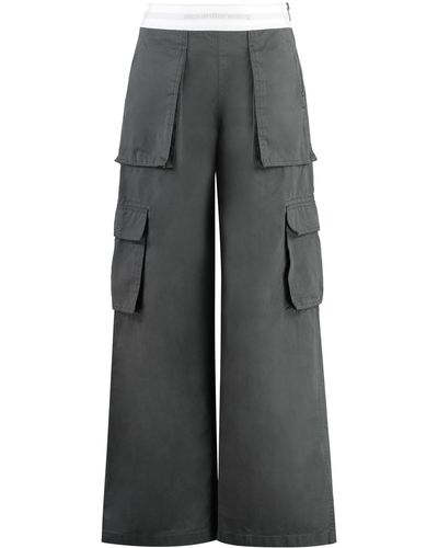 Alexander Wang Rave Cotton Cargo-Trousers - Grey