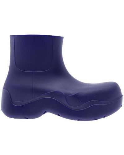 Bottega Veneta Navy Blue 'puddle' Rain Boots