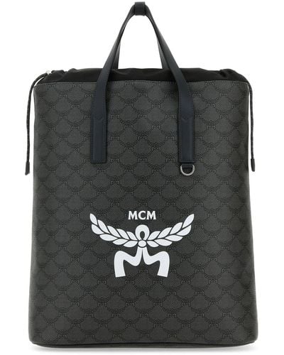 MCM Printed Canvas Himmel Backpack - Black