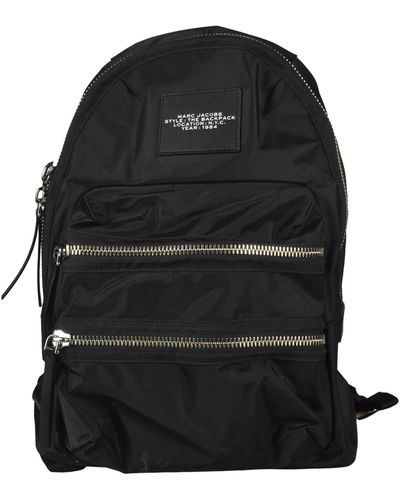 Marc Jacobs Logo Patched Backpack - Black