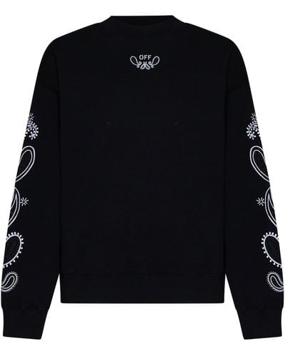 Off-White c/o Virgil Abloh Bandana Cotton Sweatshirt - Black