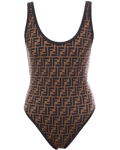 Fendi Printed Swimwear - Brown