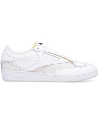 Maison Margiela Mm X Reebok - Leather Low-top Trainers - White