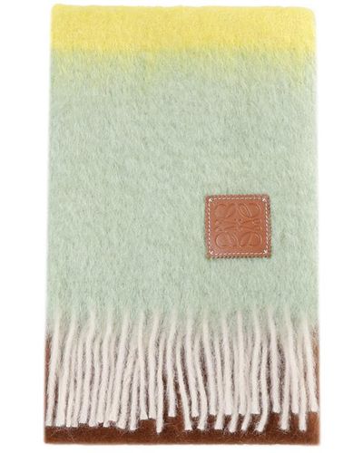 Loewe Striped Scarf In Wool - Multicolour