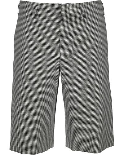 Comme des Garçons Houndstooth-Print Shorts - Gray