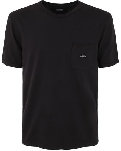 C.P. Company Tacting Piquet Pocket T-shirt Clothing - Black