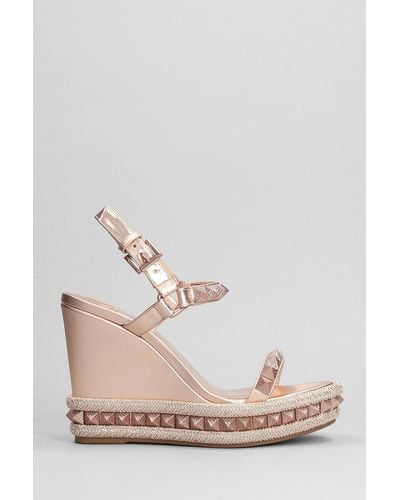 Christian Louboutin Pyraclou 110 Sandals In Rose-pink Leather