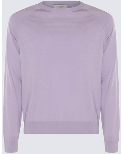Piacenza Cashmere Lilac Cotton Silk Blend Sweater - Purple