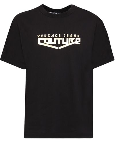 Versace Jeans Couture Couture Adds Its Bold Aesthetic To This Classic Logo T-shirt - Black