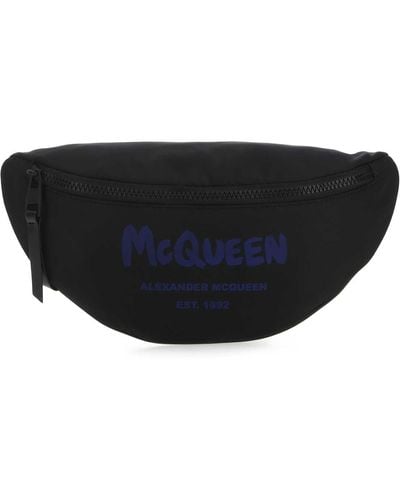 Alexander McQueen Polyester Mcqueen Graffiti Belt Bag - Black