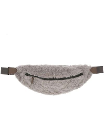 Brunello Cucinelli Zipped Belt Bag - Gray