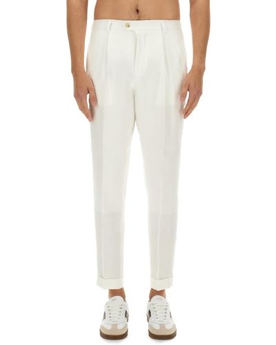 BOSS Linen Trousers - White