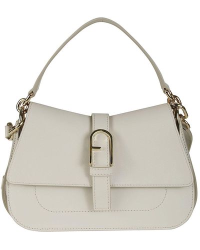 Furla Flow Mini Top Handle Bag - White