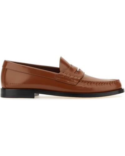 Burberry Leather Loafers - Brown