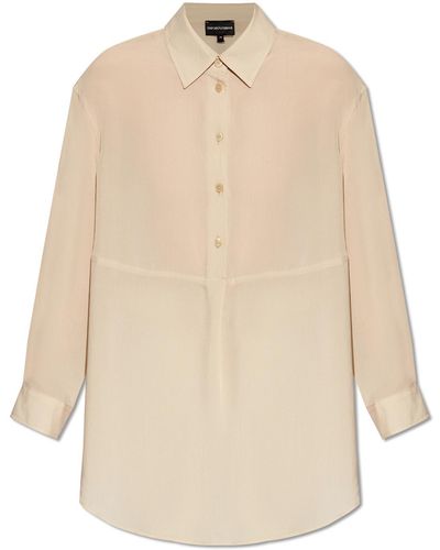 Giorgio Armani Relaxed-Fitting Top - Natural