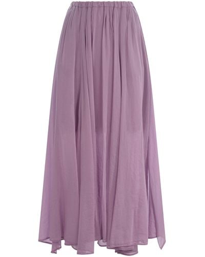 Forte Forte Strong Skirt In Voile - Purple