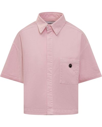 Ambush Boxy Fit Shirt With Logo - Pink