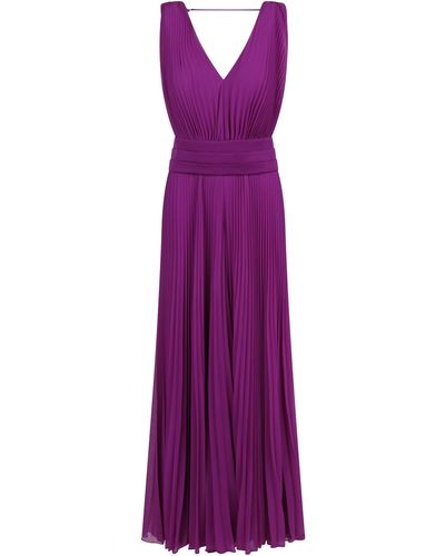 Max Mara Pianoforte Max Mara Gennaro Long Dress - Purple