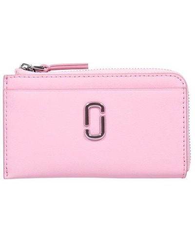Marc Jacobs Logo Plaque Zip-up Wallet - Pink