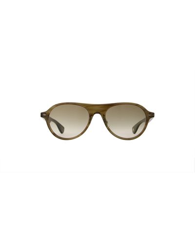 Garrett Leight Lady Eckhart Sun Tortoise Sunglasses - Metallic