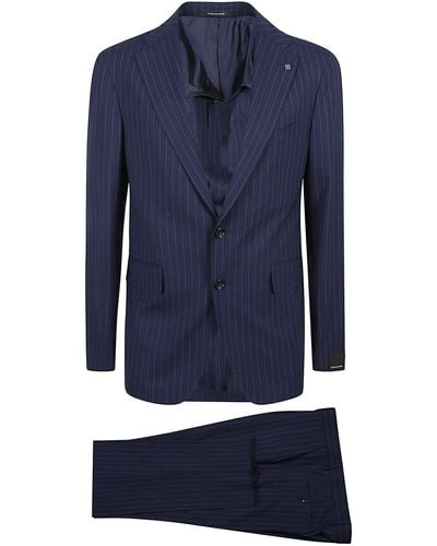 Tagliatore Pinstripe Suit - Blue
