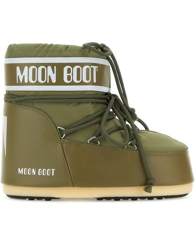 Moon Boot Nylon Icon Low Ankle Boots - Green