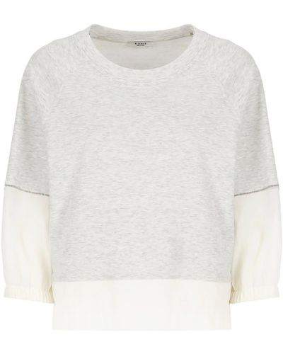 Peserico Cotton And Silk Sweatshirt - White
