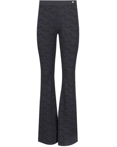Versace Knitted Flared Pants - Blue