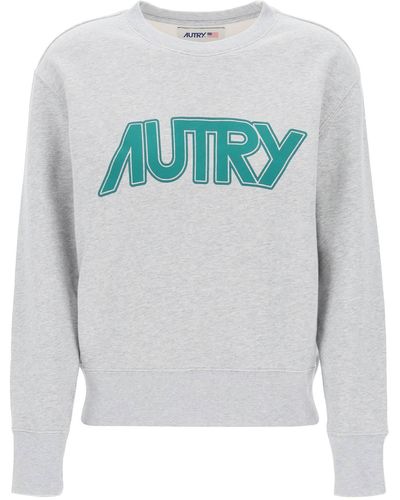 Autry Sweatshirt With Maxi Logo Print - Gray