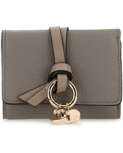 Chloé Leather Wallet - Grey