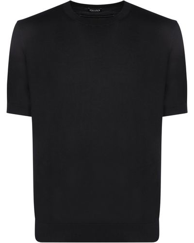 ZEGNA Premium Cotton T-Shirt - Black