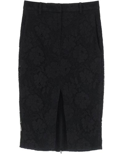 N°21 N.21 Lace Pencil Skirt - Black