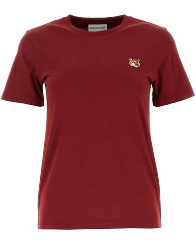 Maison Kitsuné Brick Cotton T-Shirt - Red