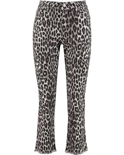 MICHAEL Michael Kors Leopard Print Cropped Jeans - Multicolor