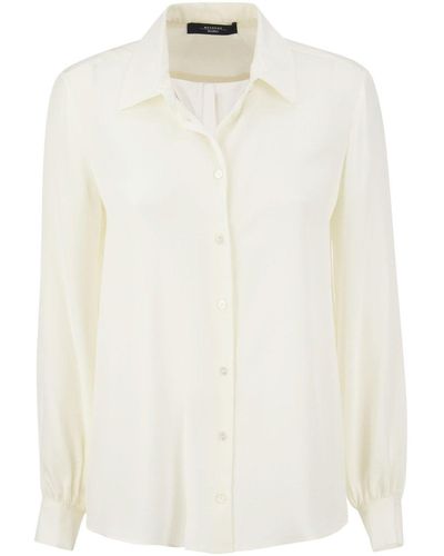 Weekend by Maxmara Geo Pure Silk Shirt - White