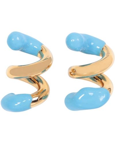 Sunnei Fusillo Rubberized/ Light Earrings - Blue